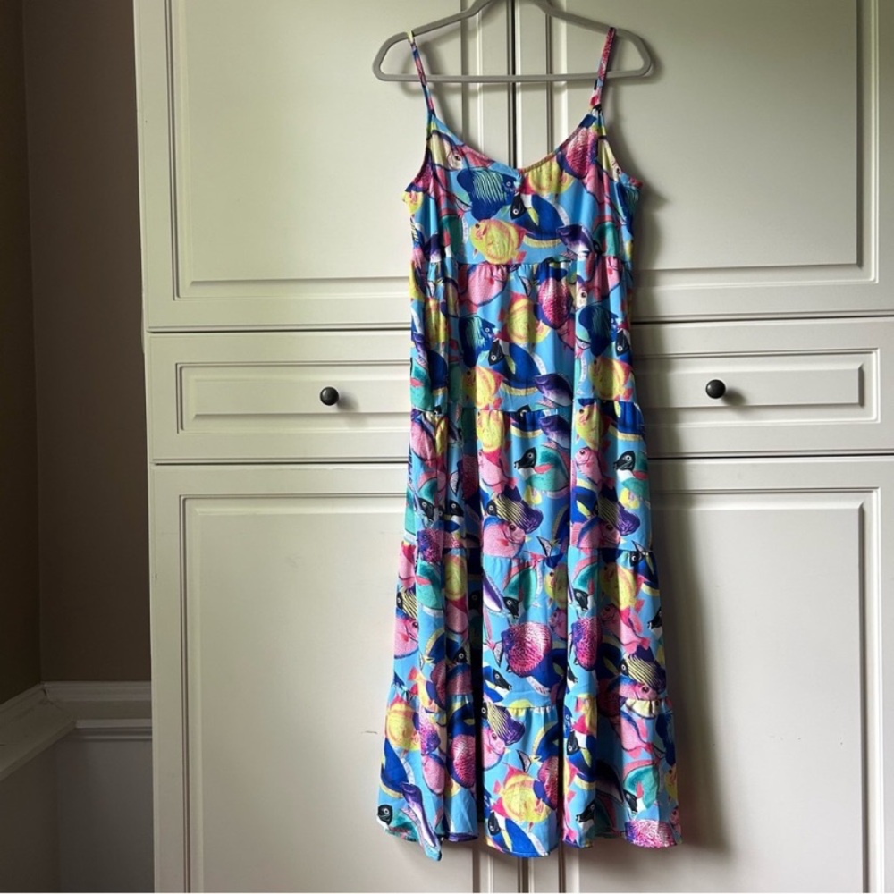 Caroline Maxi Dress in “under the sea”- Show me your mumu